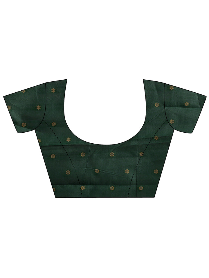 Orange Woven Design Silk Blend Saree With Unstitched Blouse Piece