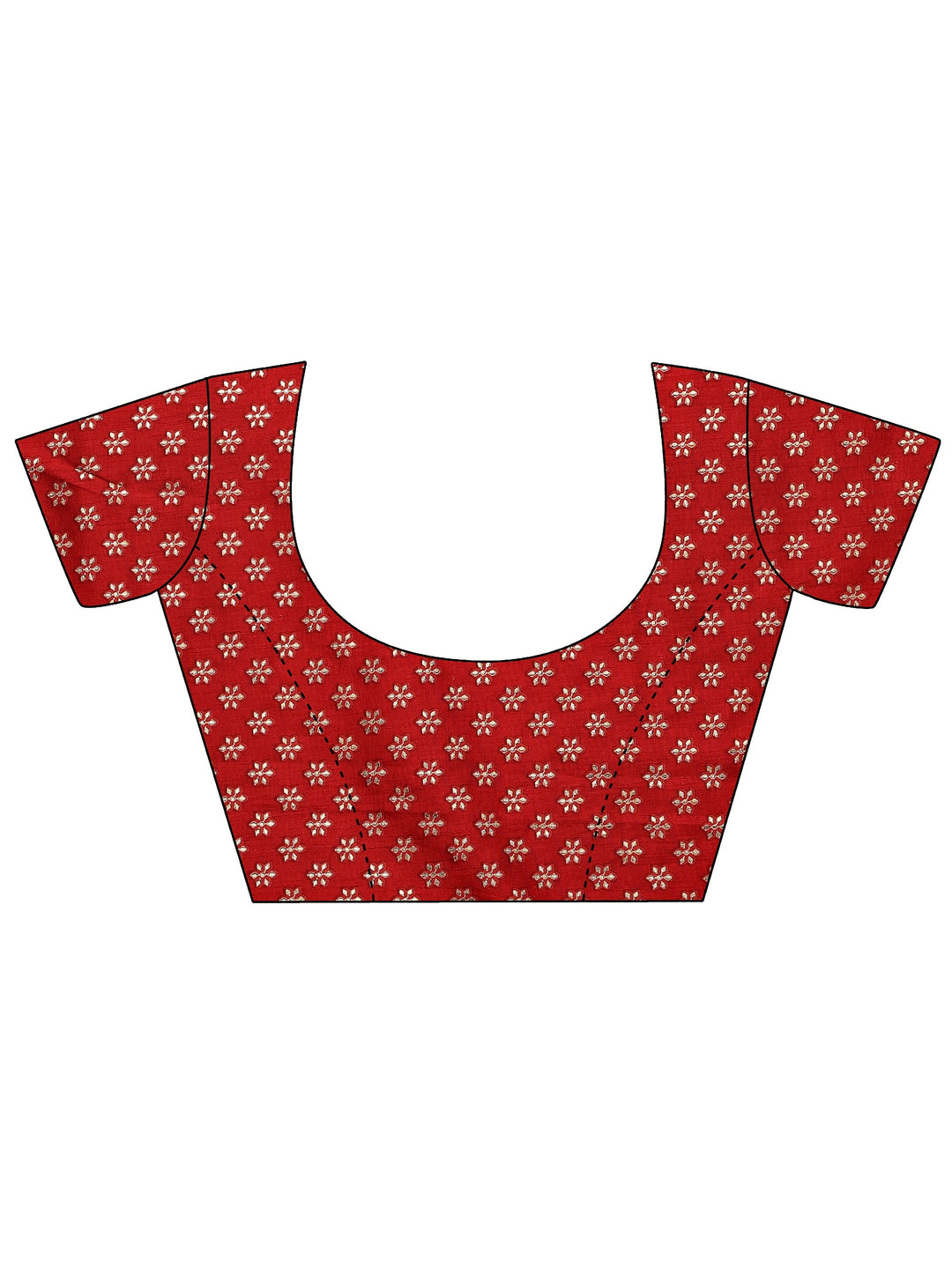 Orange Bandhani Printed Sarees With Unstitched Blouse Piece