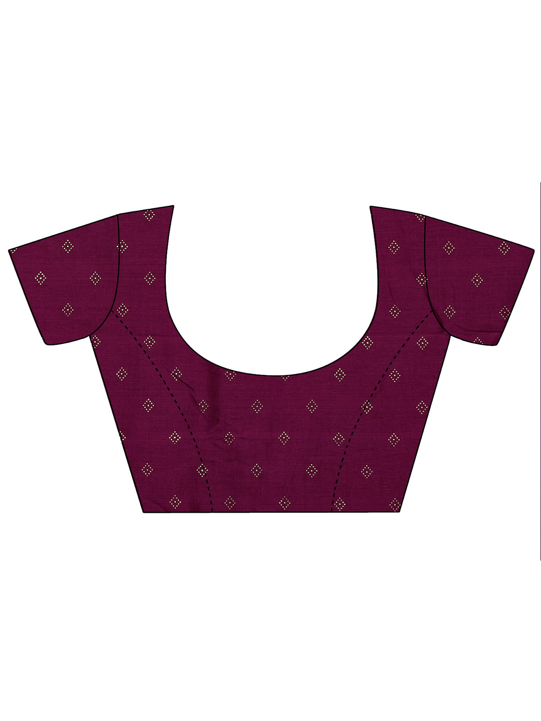 Purple Printed Silk Blend Sarees With Unstitched Blouse Piece