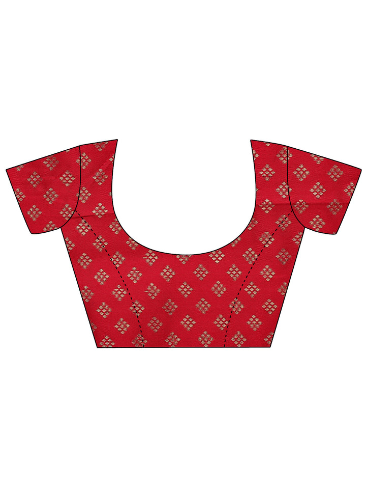 Black Chevron Woven Design Silk Blend Saree With Unstitched Blouse Piece