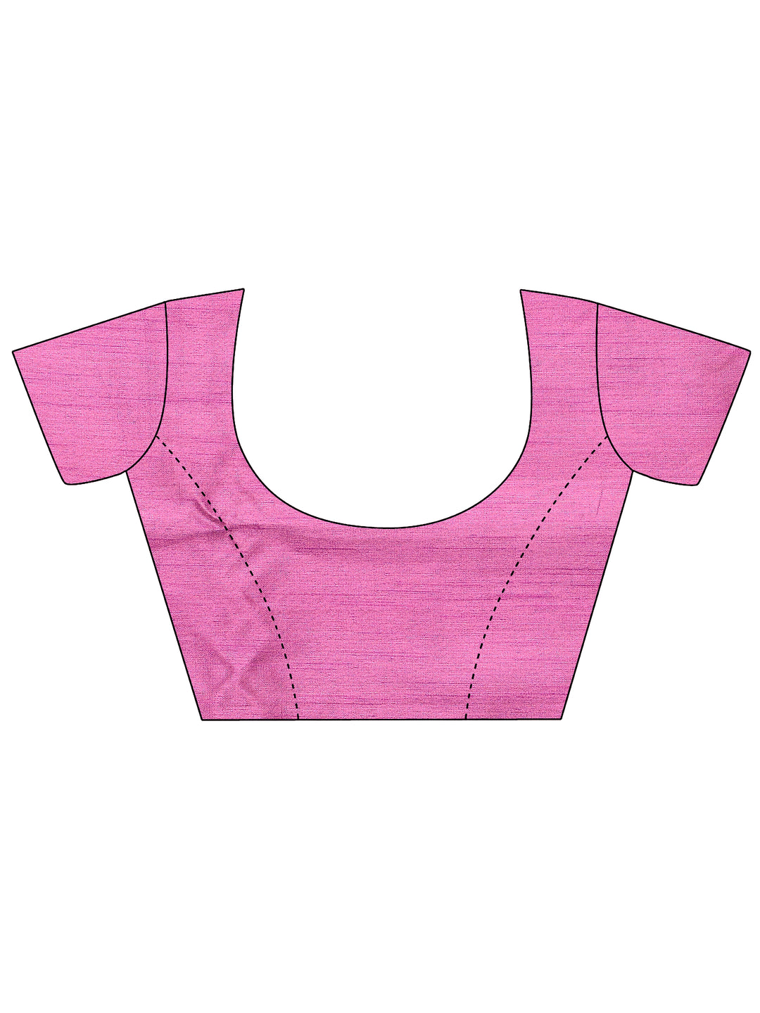 Pink Printed Silk Blend Saree With Unstitched Blouse Piece