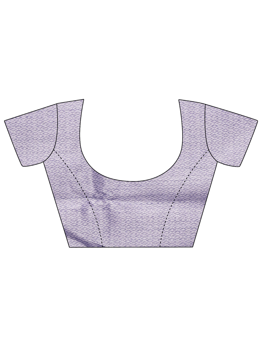 Lavender Printed Silk Blend Saree With Unstitched Blouse Piece