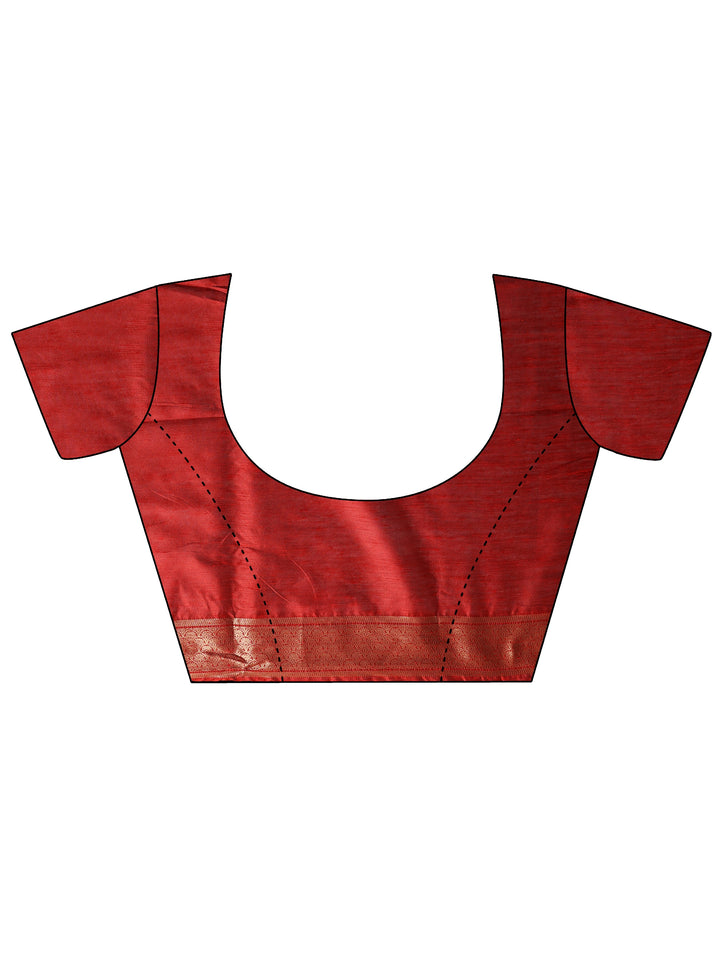 Mustard Woven Design Silk Blend Saree With Unstitched Blouse Piece