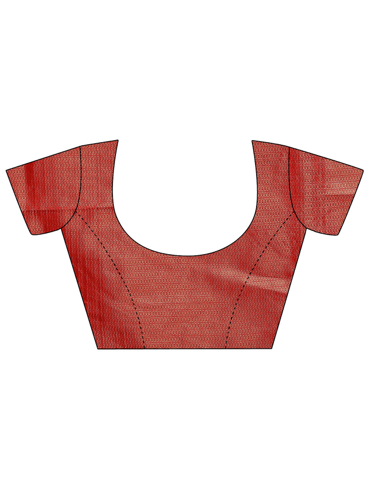 Mustard Woven Design Silk Blend Saree With Unstitched Blouse Piece