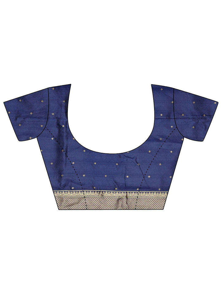 Pink Woven Design Silk Blend Sarees With Unstitched Blouse Piece