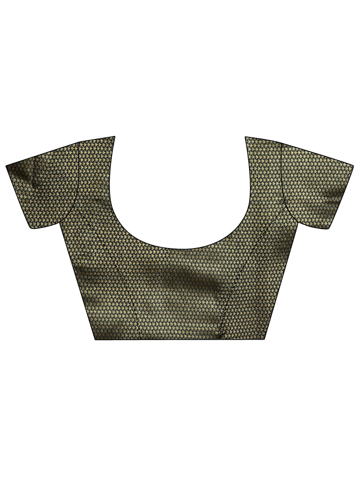 Burgundy Woven Design Silk Blend Saree With Unstitched Blouse Piece