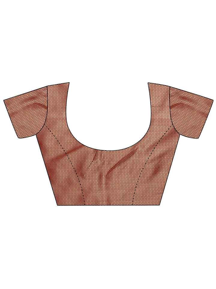 Teal Woven Design Silk Blend Sarees With Unstitched Blouse Piece