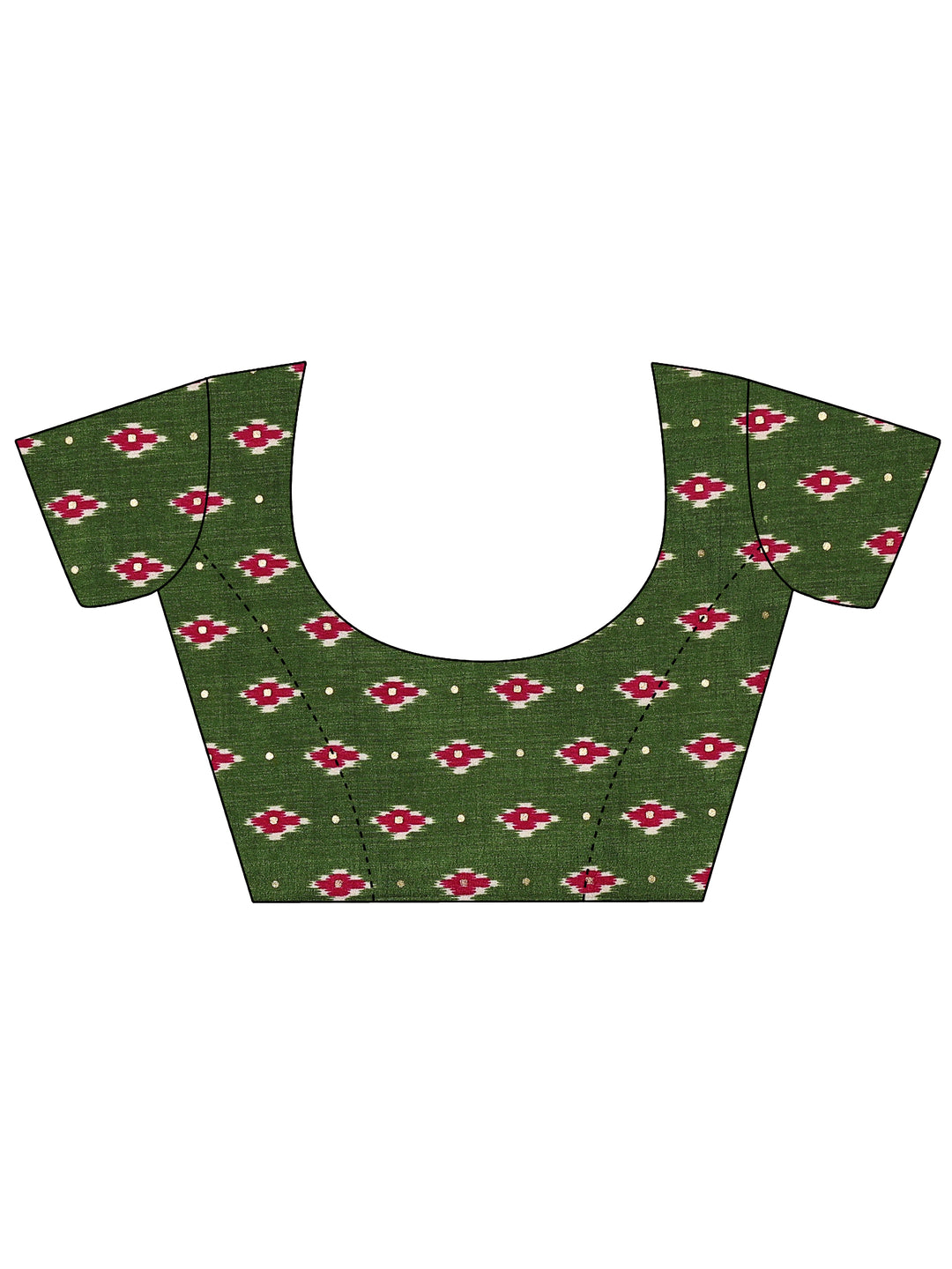 Yellow Printed Silk Blend Saree With Unstitched Blouse Piece