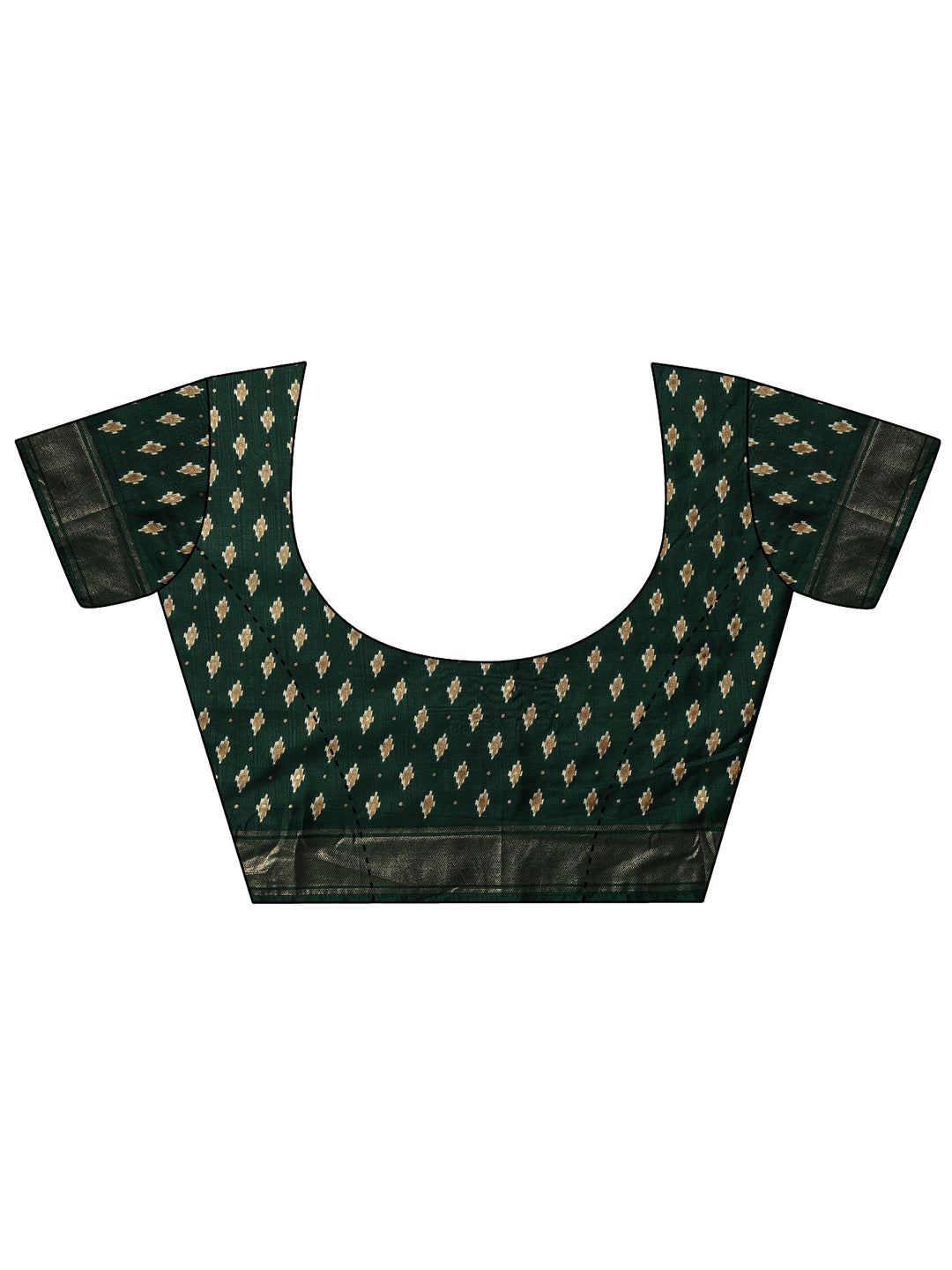 Mustard Printed Silk Blend Saree With Unstitched Blouse Piece