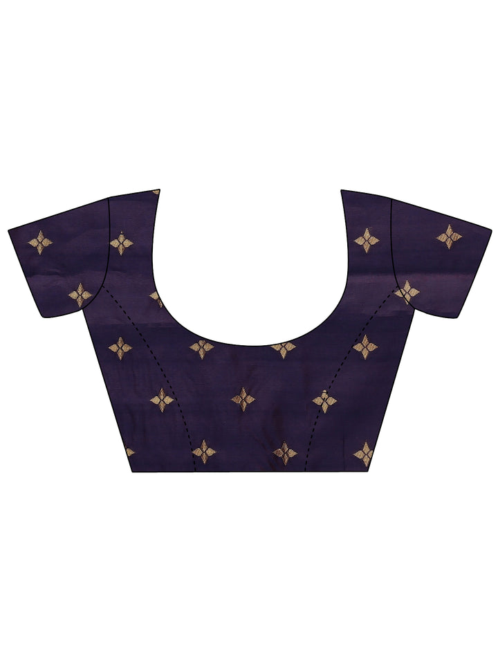 Red Woven Design Silk Blend Saree With Unstitched Blouse Piece