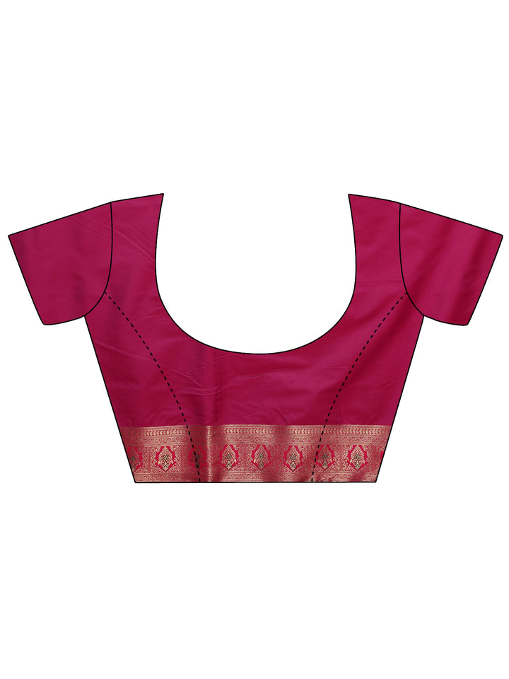 Green Woven Design Silk Blend Sarees With Unstitched Blouse Piece