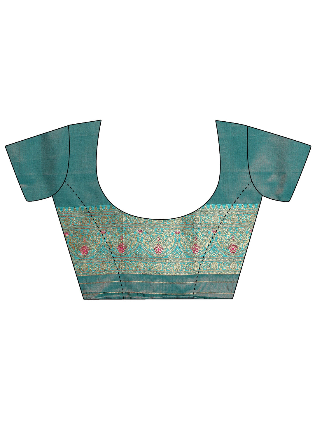 Pink Woven Design Silk Blend Sarees With Unstitched Blouse Piece