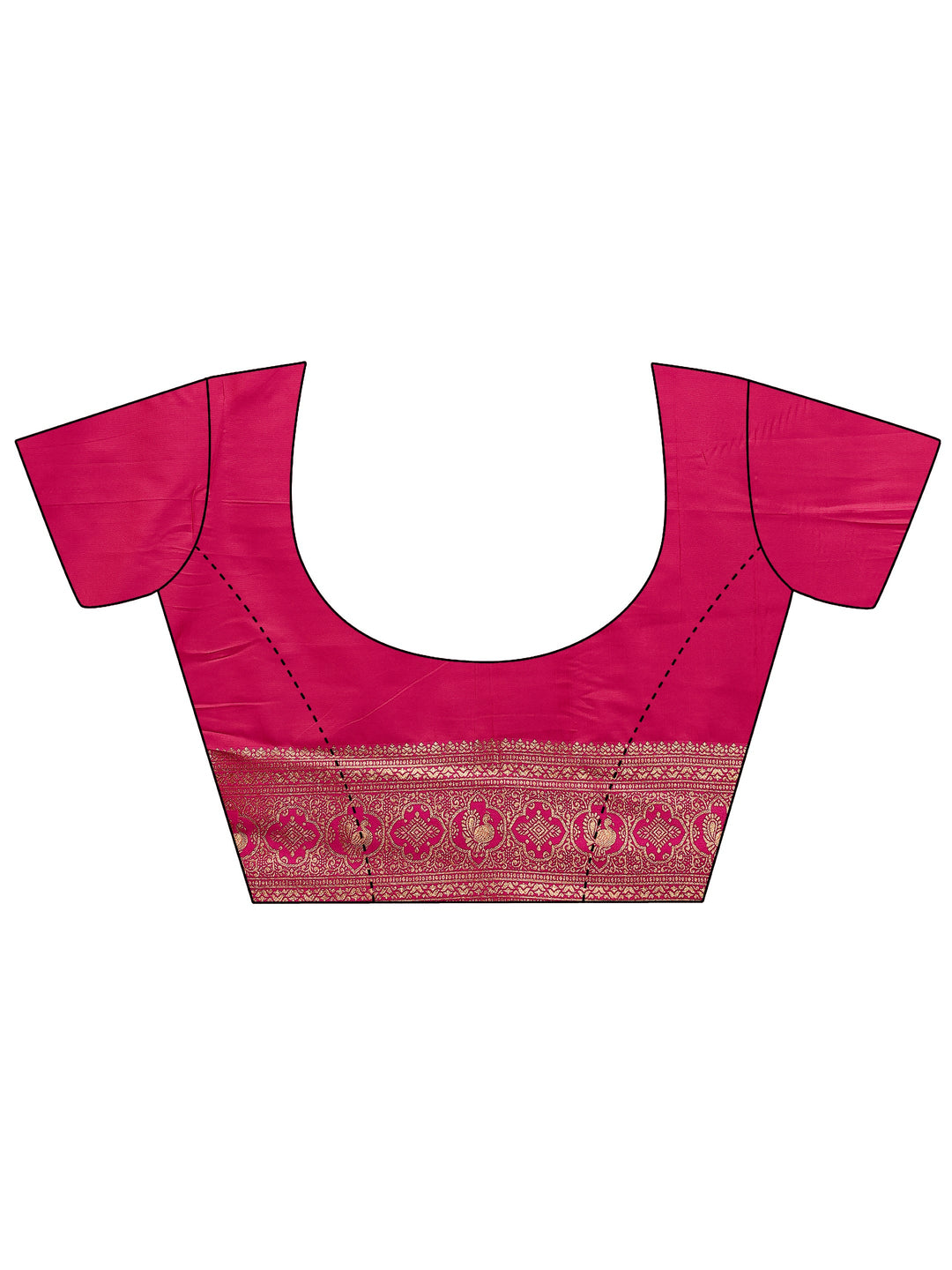 Gold Woven Design Silk Blend Sarees With Unstitched Blouse Piece