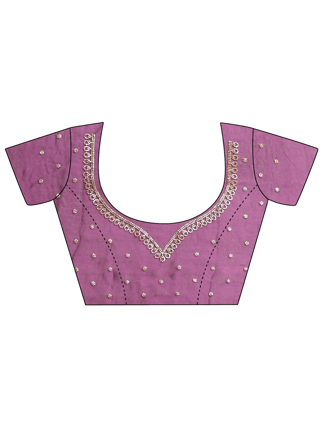 Burgundy Solid Silk Blend Saree With Unstitched Blouse Piece