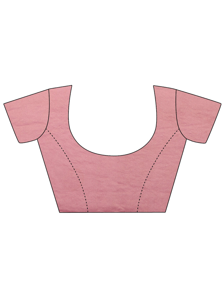 Lavender Embellished Silk Blend Saree With Unstitched Blouse Piece