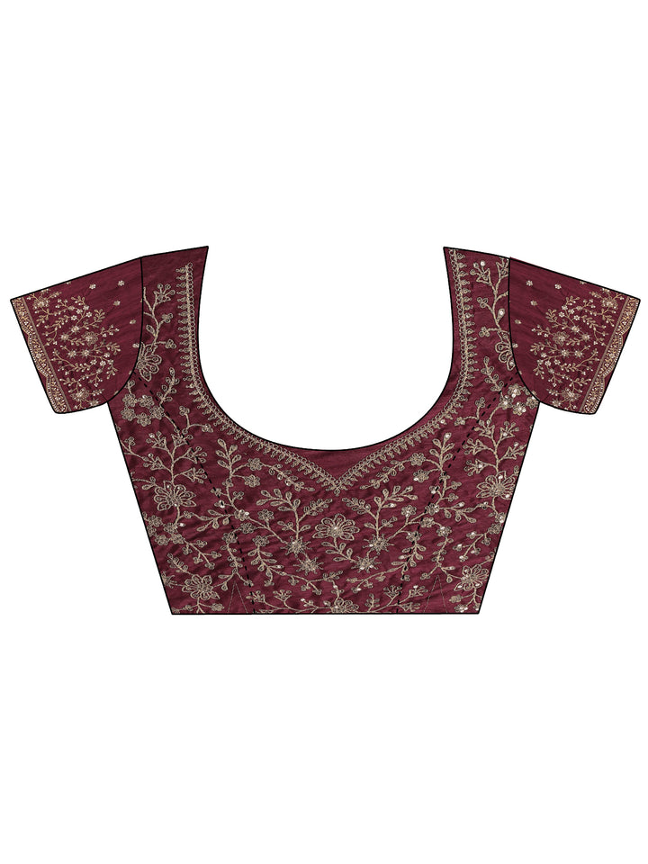 Pink Solid Silk Blend Saree With Unstitched Blouse Piece