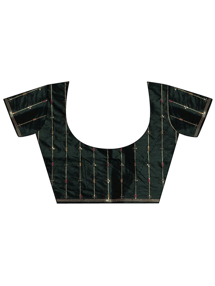 Mustard Solid Silk Blend Saree With Unstitched Blouse Piece