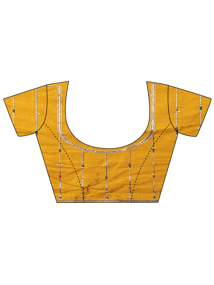 Magenta Solid Silk Blend Saree With Unstitched Blouse Piece