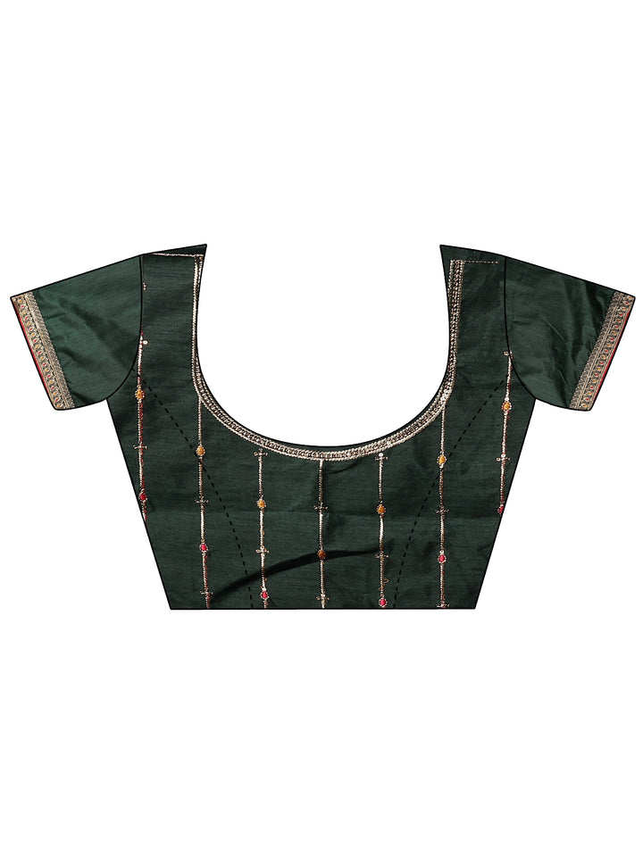 Yellow Solid Silk Blend Saree With Unstitched Blouse Piece