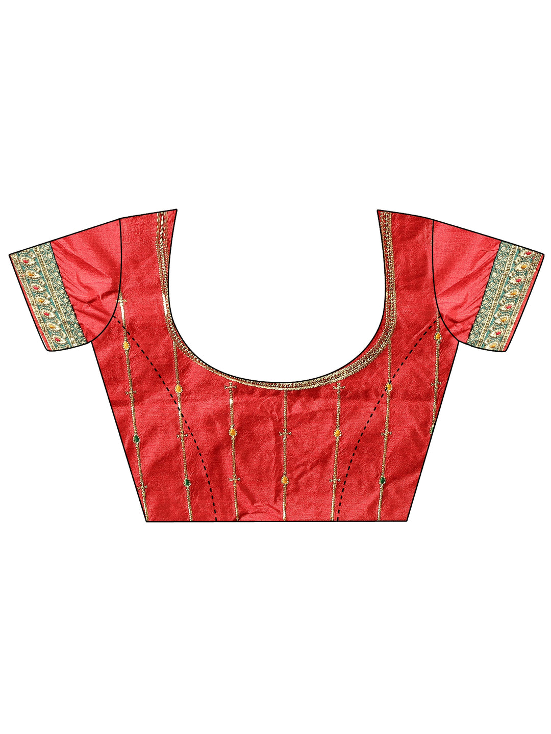 Green Solid Silk Blend Saree With Unstitched Blouse Piece