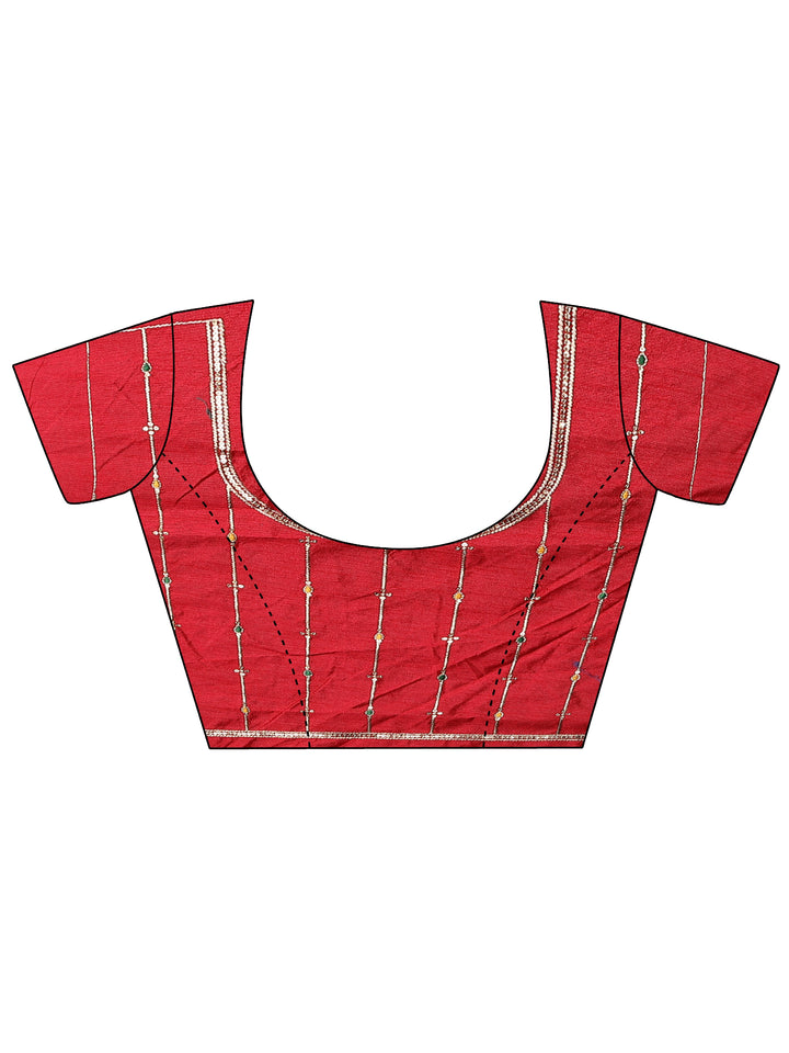 Lavender Solid Silk Blend Saree With Unstitched Blouse Piece