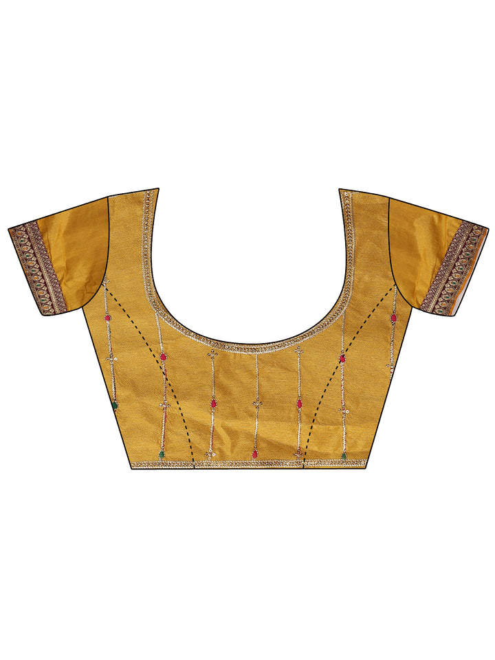 Pink Solid Silk Blend Saree With Unstitched Blouse Piece