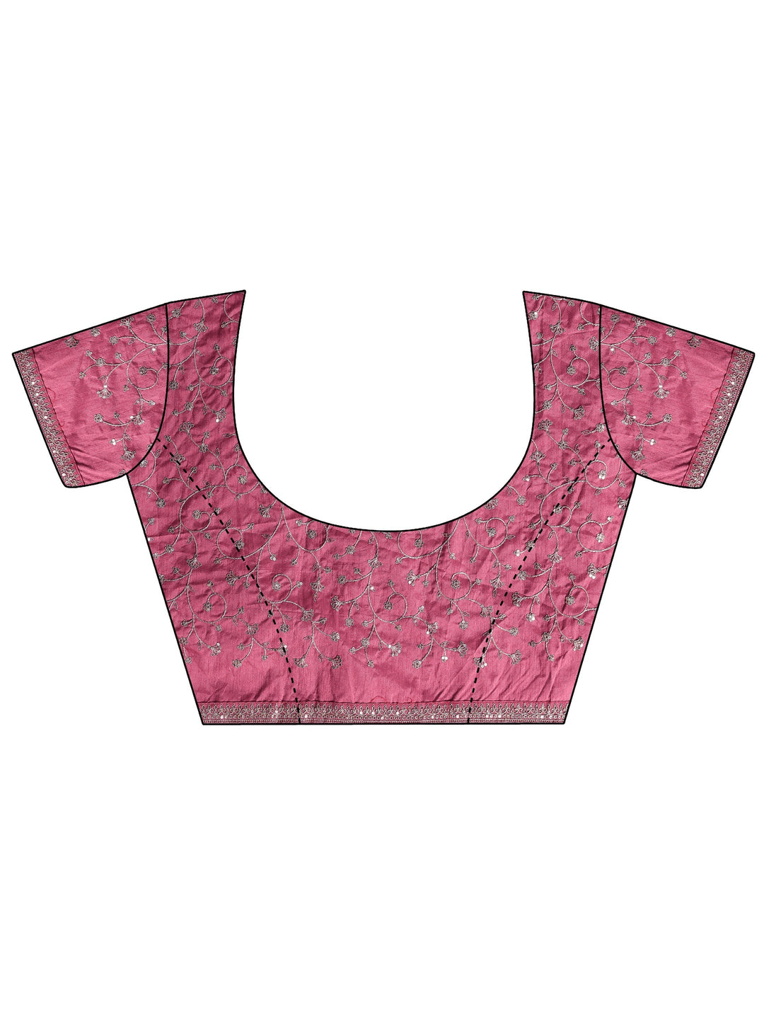 Peach Solid Silk Blend Saree With Unstitched Blouse Piece