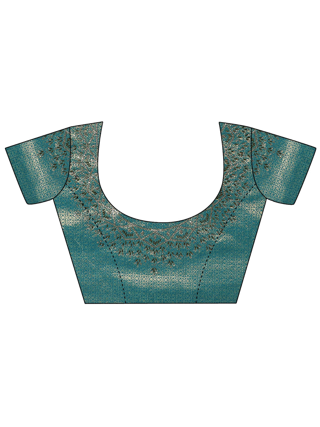 Green Woven Design Silk Blend Saree With Unstitched Blouse Piece