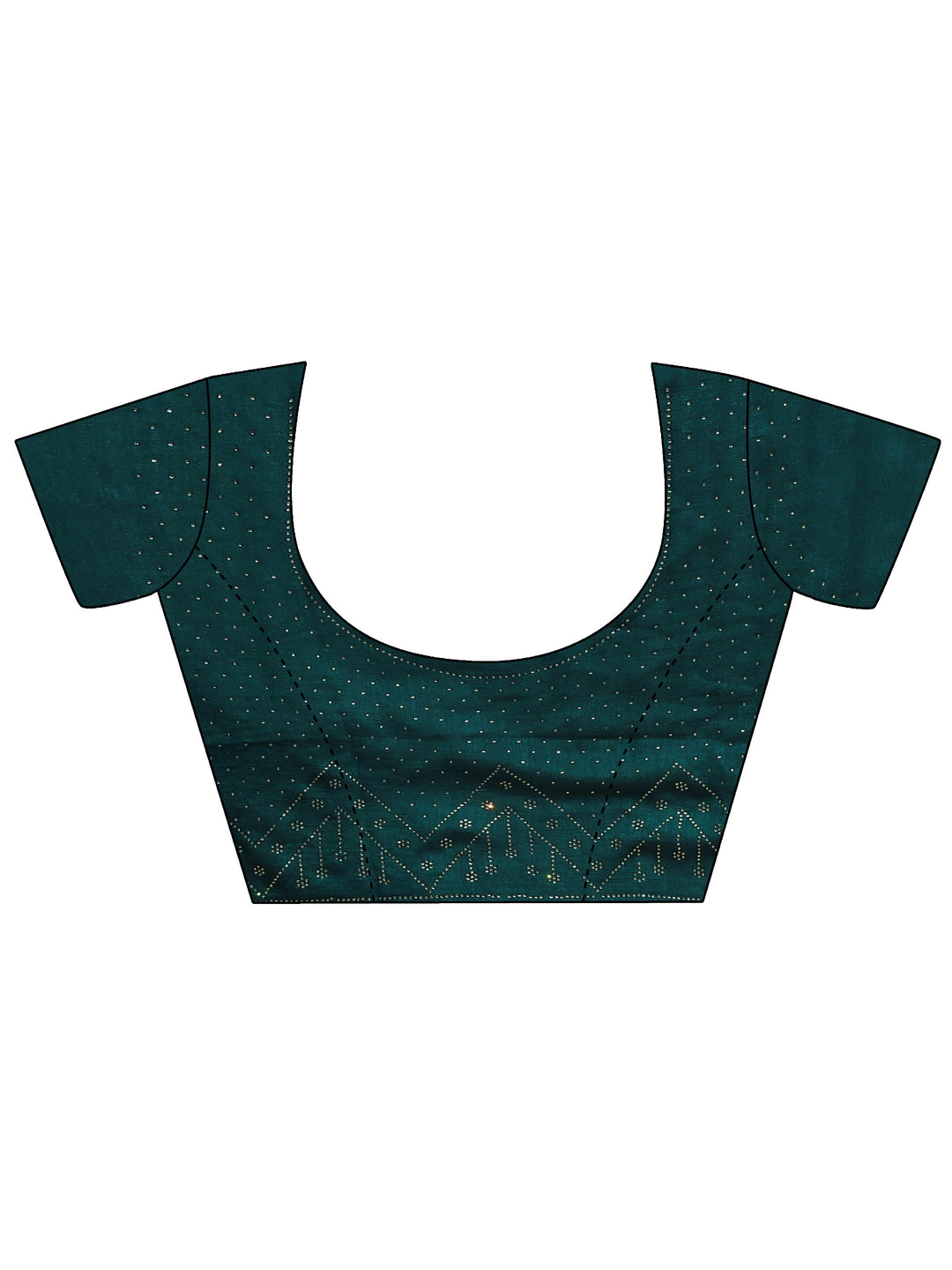 Red Embellished Silk Blend Saree With Unstitched Blouse Piece