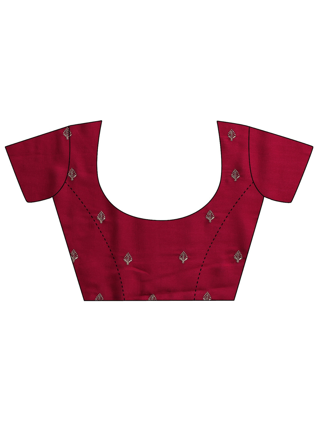 Green Embellished Silk Blend Saree With Unstitched Blouse Piece