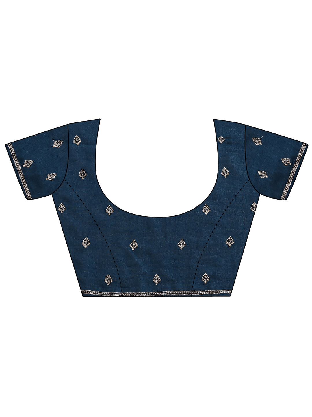 Pink Embellished Silk Blend Saree With Unstitched Blouse Piece