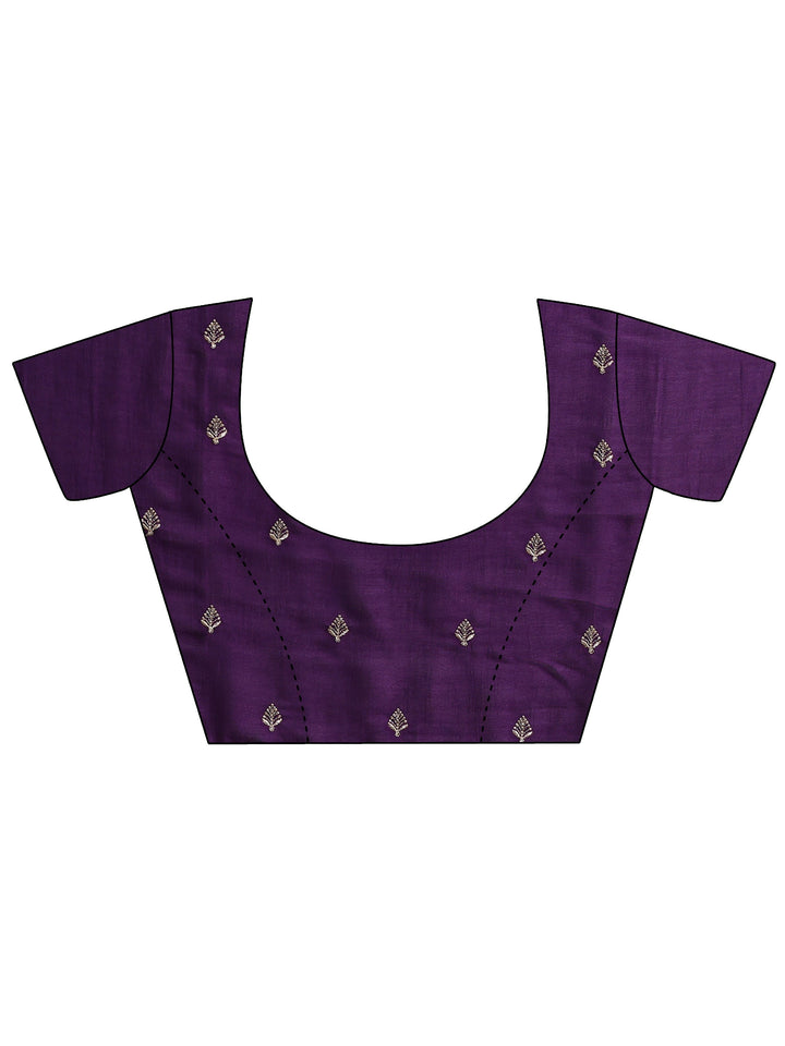 Yellow Embellished Silk Blend Saree With Unstitched Blouse Piece