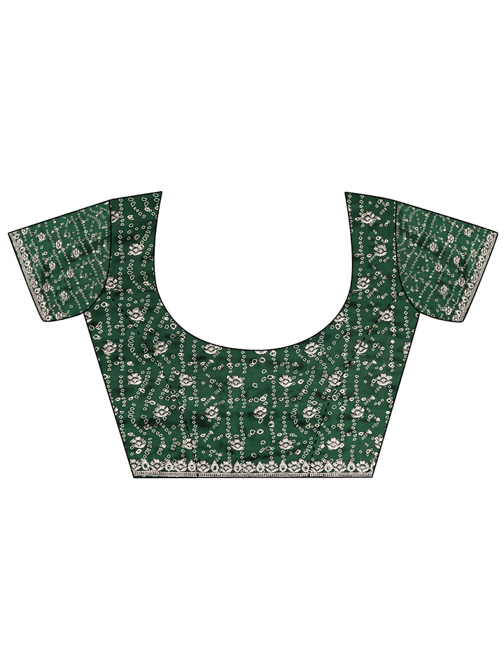 Pink Embellished Silk Blend Saree With Unstitched Blouse Piece