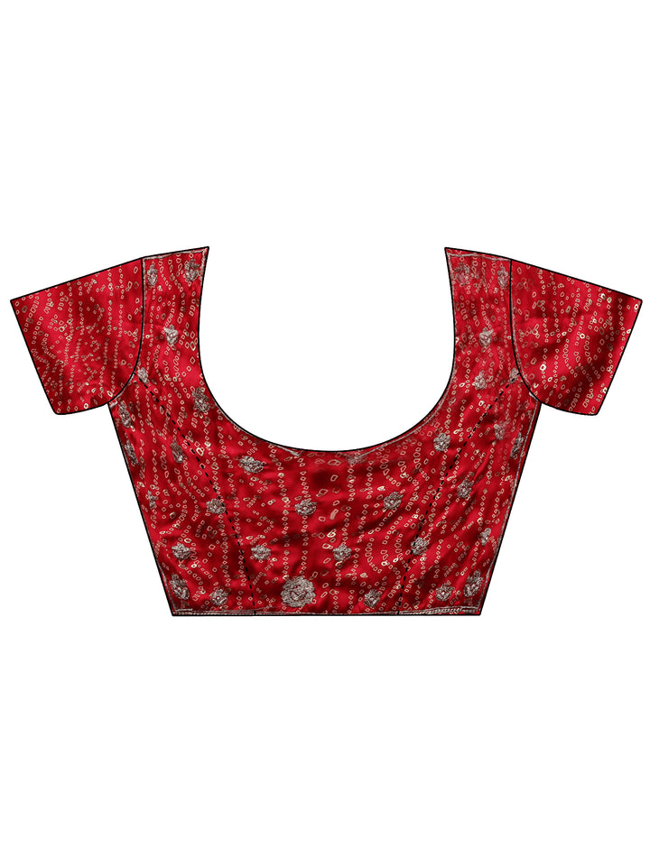 Navy Blue Embellished Silk Blend Saree With Unstitched Blouse Piece