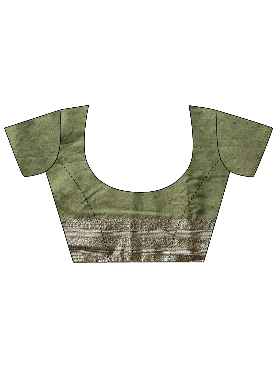 Green Woven Design Silk Blend Saree With Unstitched Blouse Piece