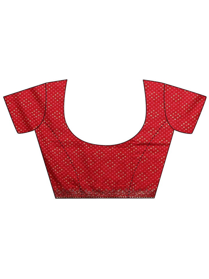 Navy Blue Embellished Silk Blend Saree With Unstitched Blouse Piece