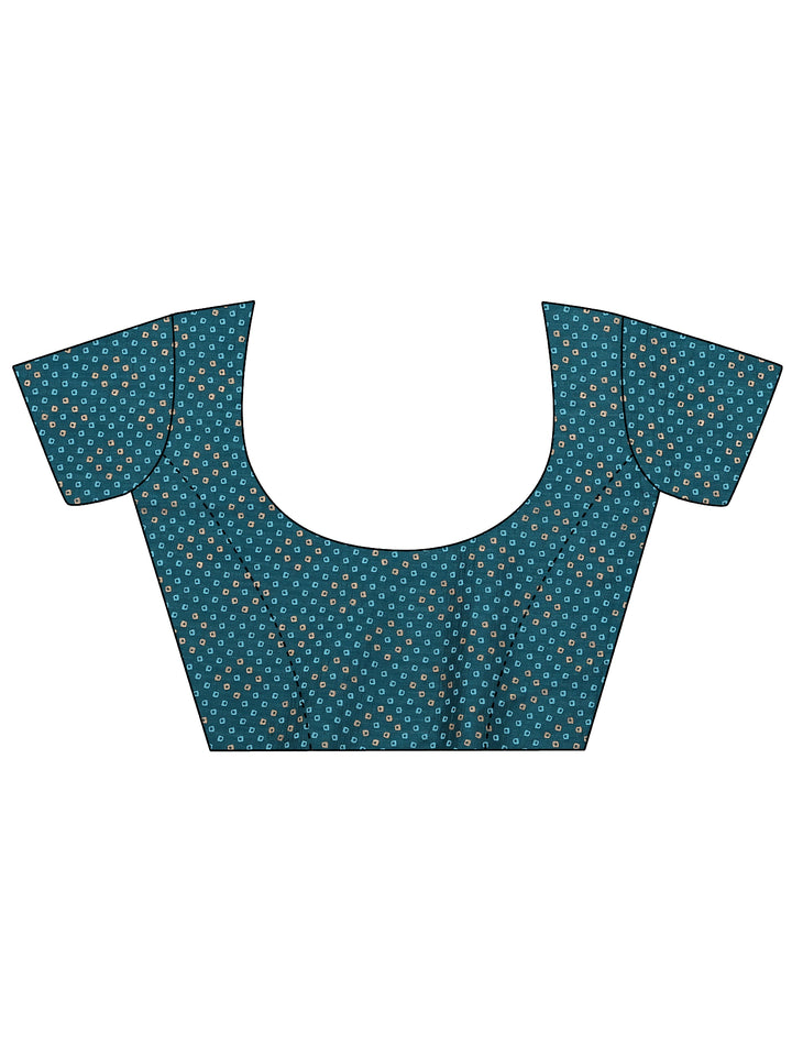 Green Embellished Silk Blend Saree With Unstitched Blouse Piece