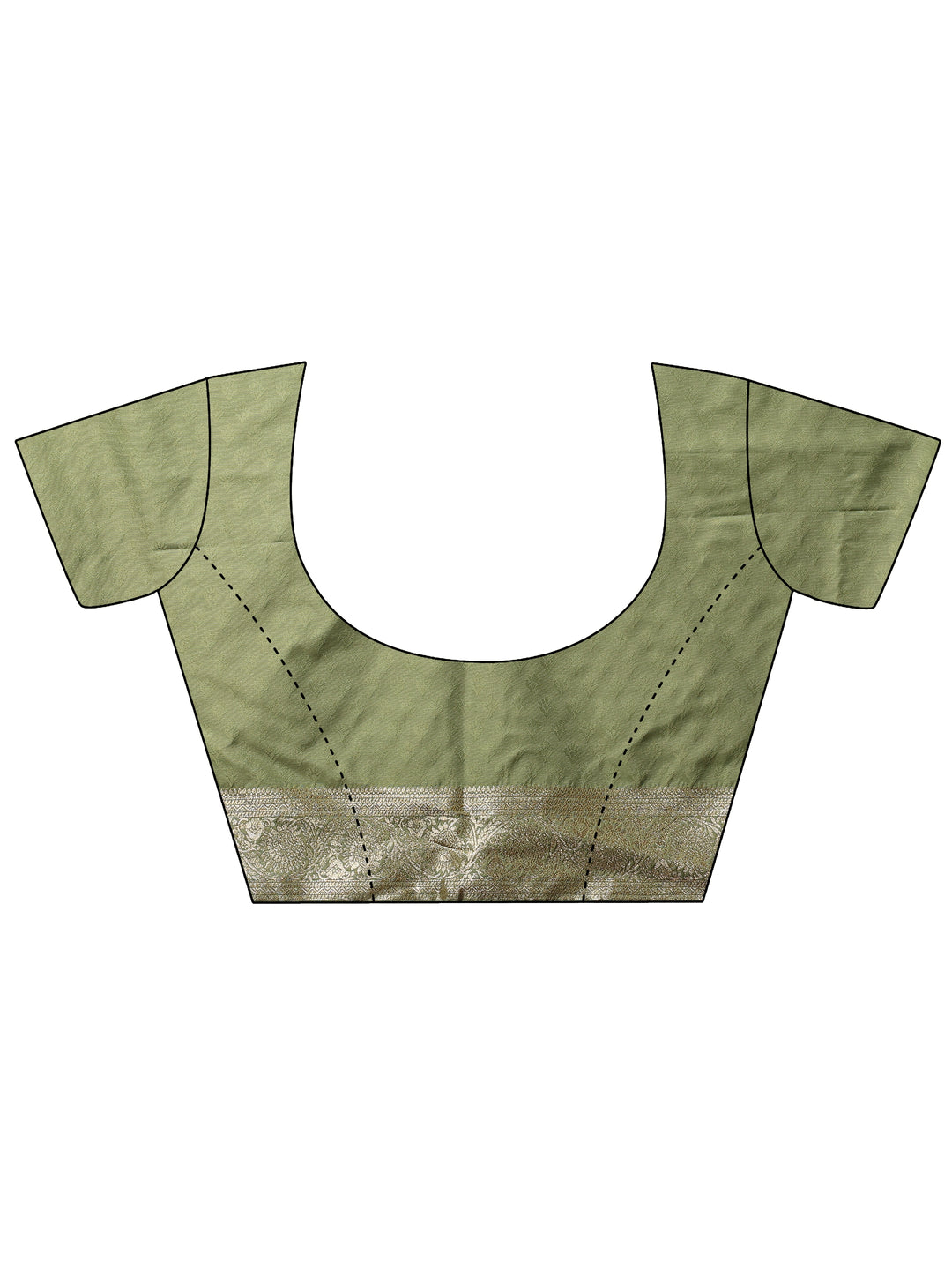 Green Woven Design Silk Blend Saree With Unstitched Blouse Piece