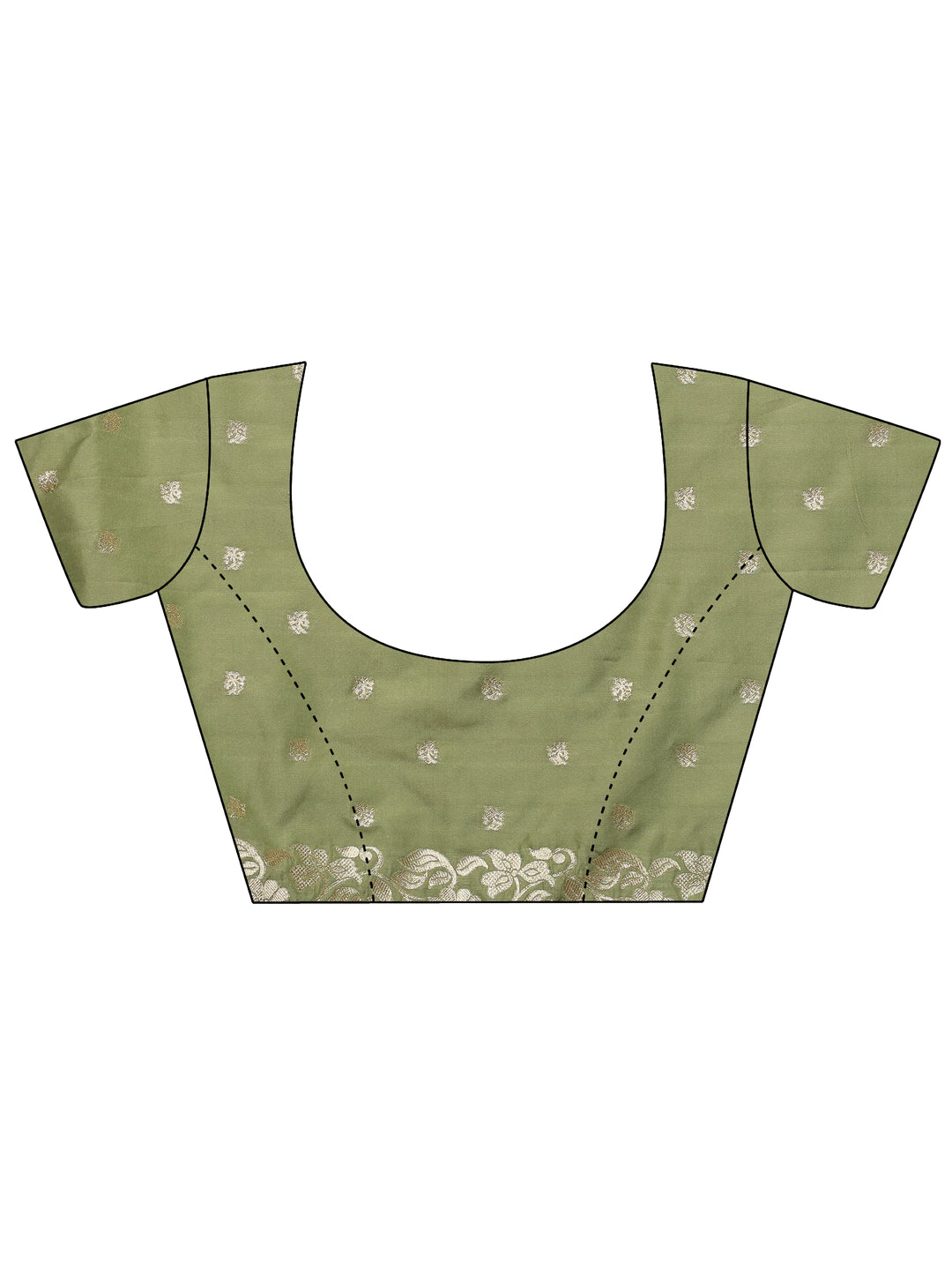 Green Woven Design Silk Blend Saree With Unstitched Blouse Piece