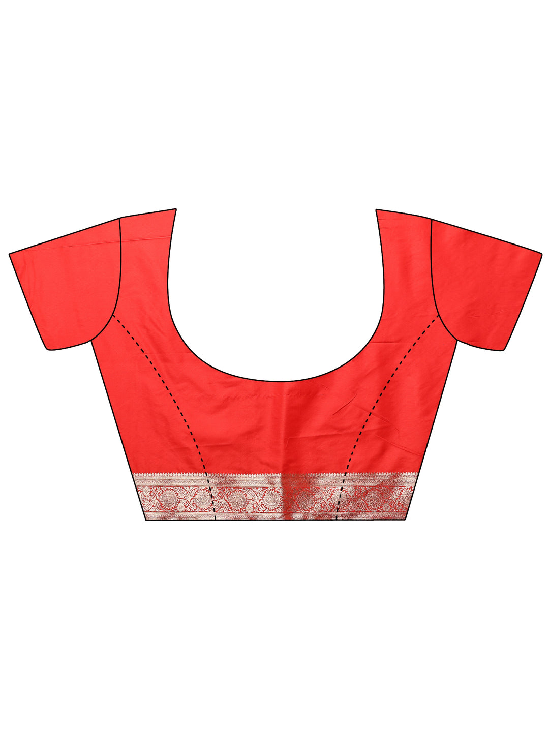 Red Woven Design Silk Blend Saree With Unstitched Blouse Piece