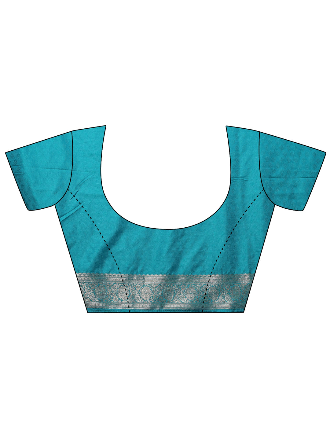 Blue Woven Design Silk Blend Saree With Unstitched Blouse Piece