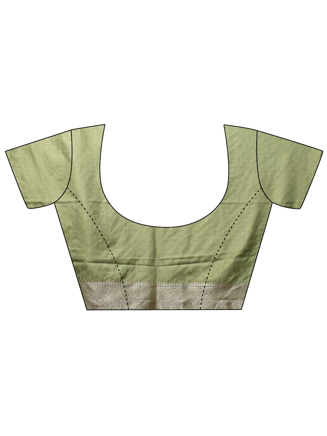 Green Woven Design Silk Blend Saree With Unstitched Blouse Piece