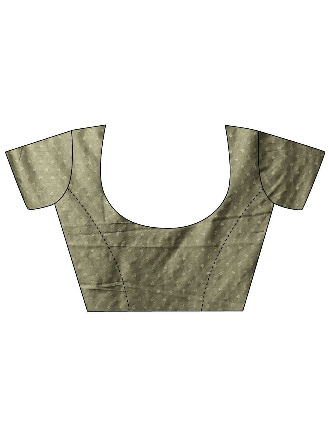 Green Chevron Woven Design Silk Blend Saree With Unstitched Blouse Piece