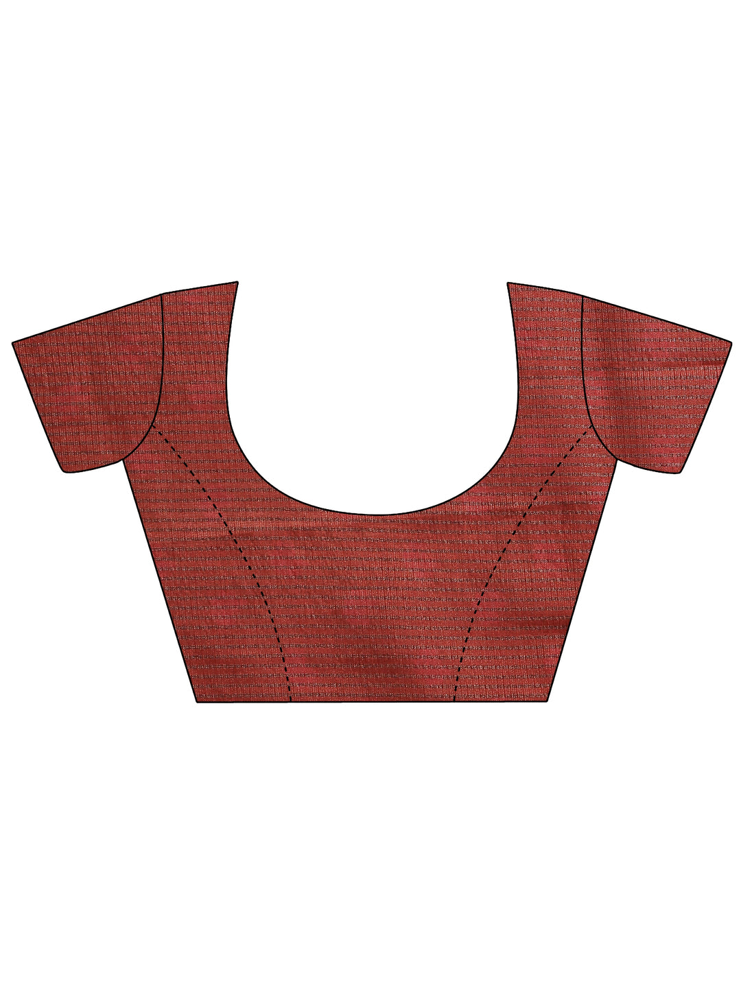 Brown Printed Silk Blend Saree With Unstitched Blouse Piece