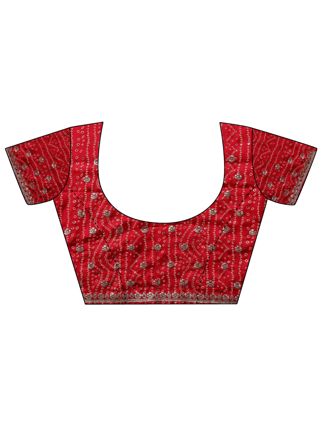 Pink Embellished Silk Blend Saree With Unstitched Blouse Piece