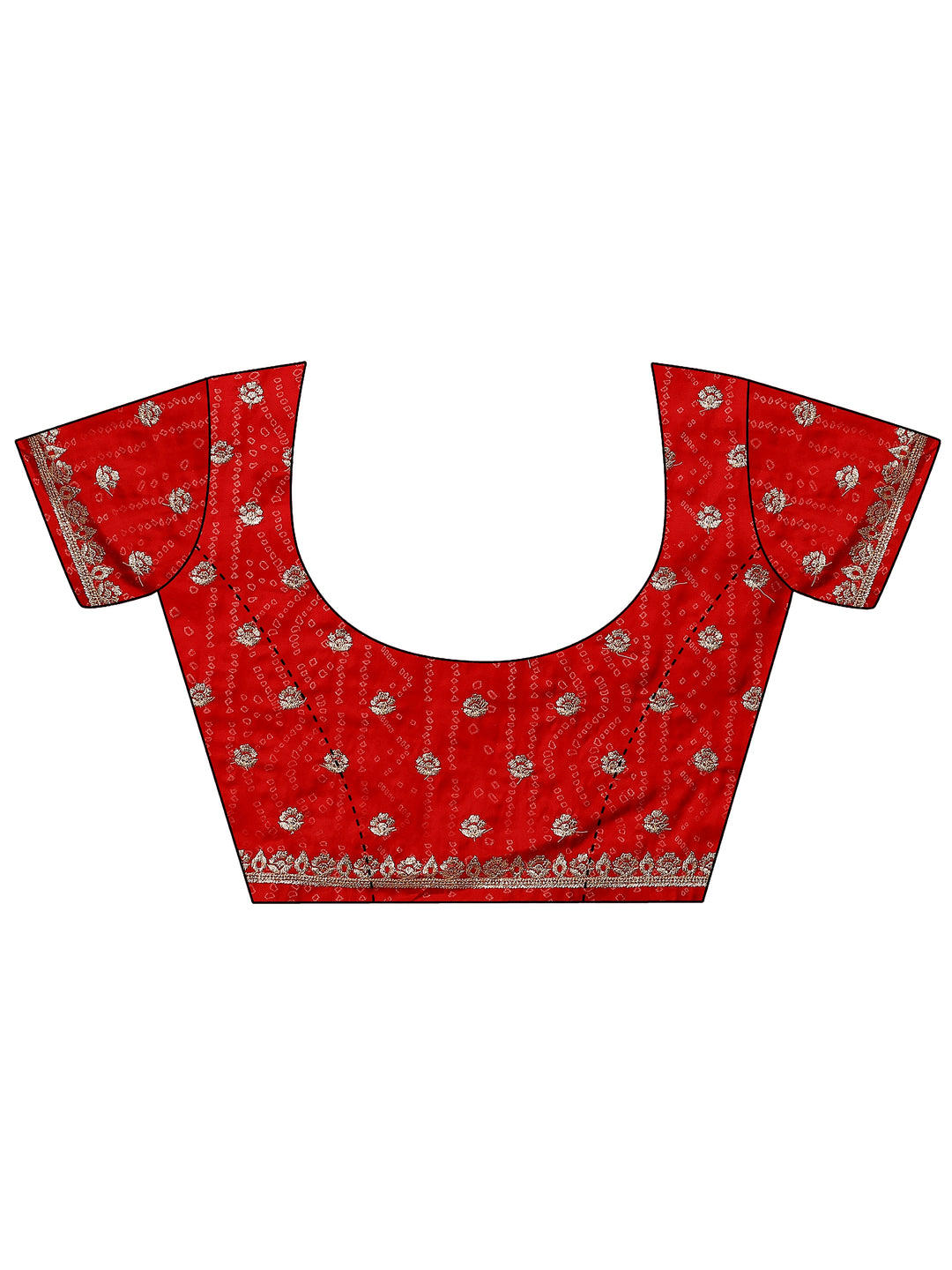 Cream Embellished Silk Blend Saree With Unstitched Blouse Piece