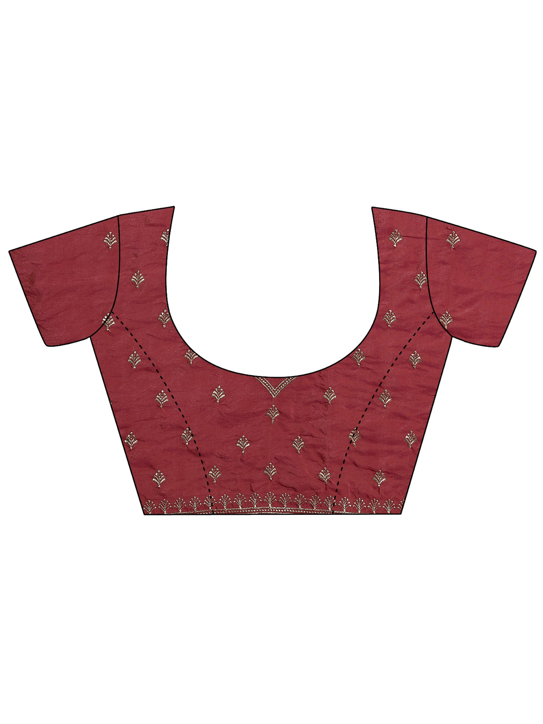 Pink Embellished Silk Blend Saree With Unstitched Blouse Piece