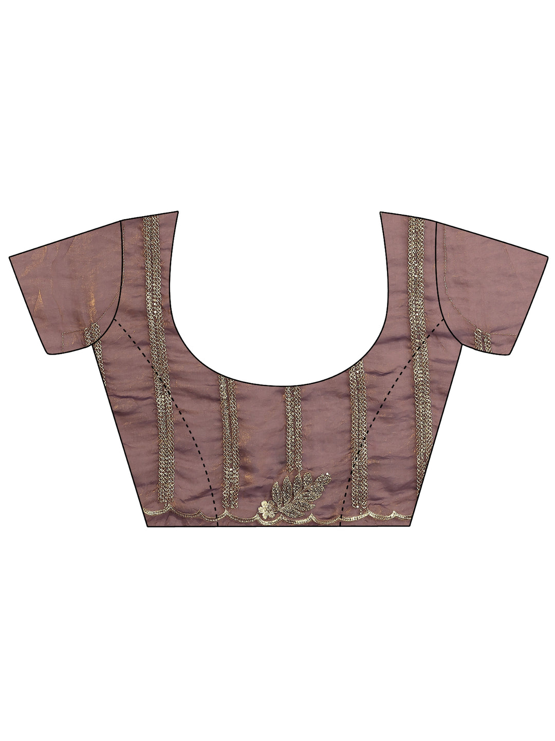 Brown Leheriya Embellished Silk Blend Saree With Unstitched Blouse Piece