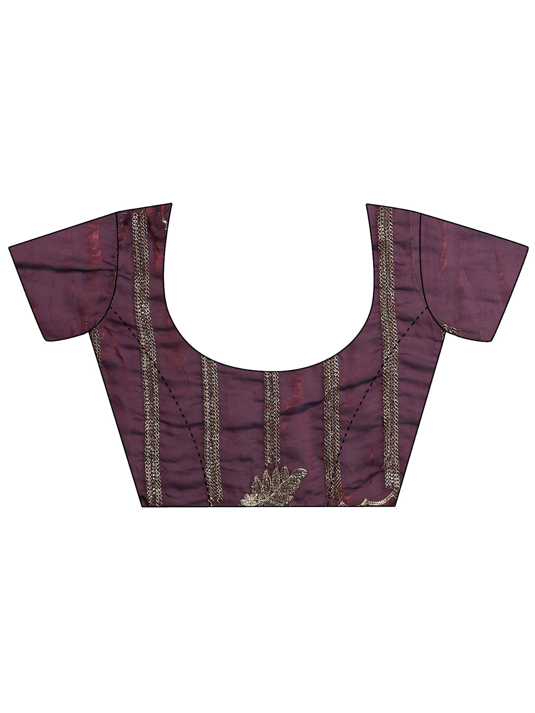 Purple Leheriya Embellished Silk Blend Saree With Unstitched Blouse Piece