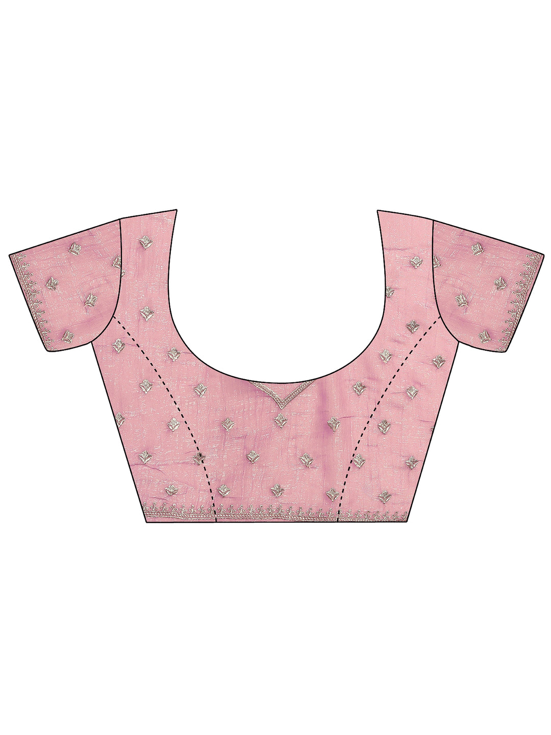 Mauve Embellished Silk Blend Saree With Unstitched Blouse Piece